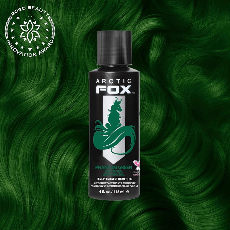 Arctic Fox Semi-Permanent Hair Dye - Vegan & Cruelty-Free Phantom Green | 4 Fl Oz (Pack of 2)