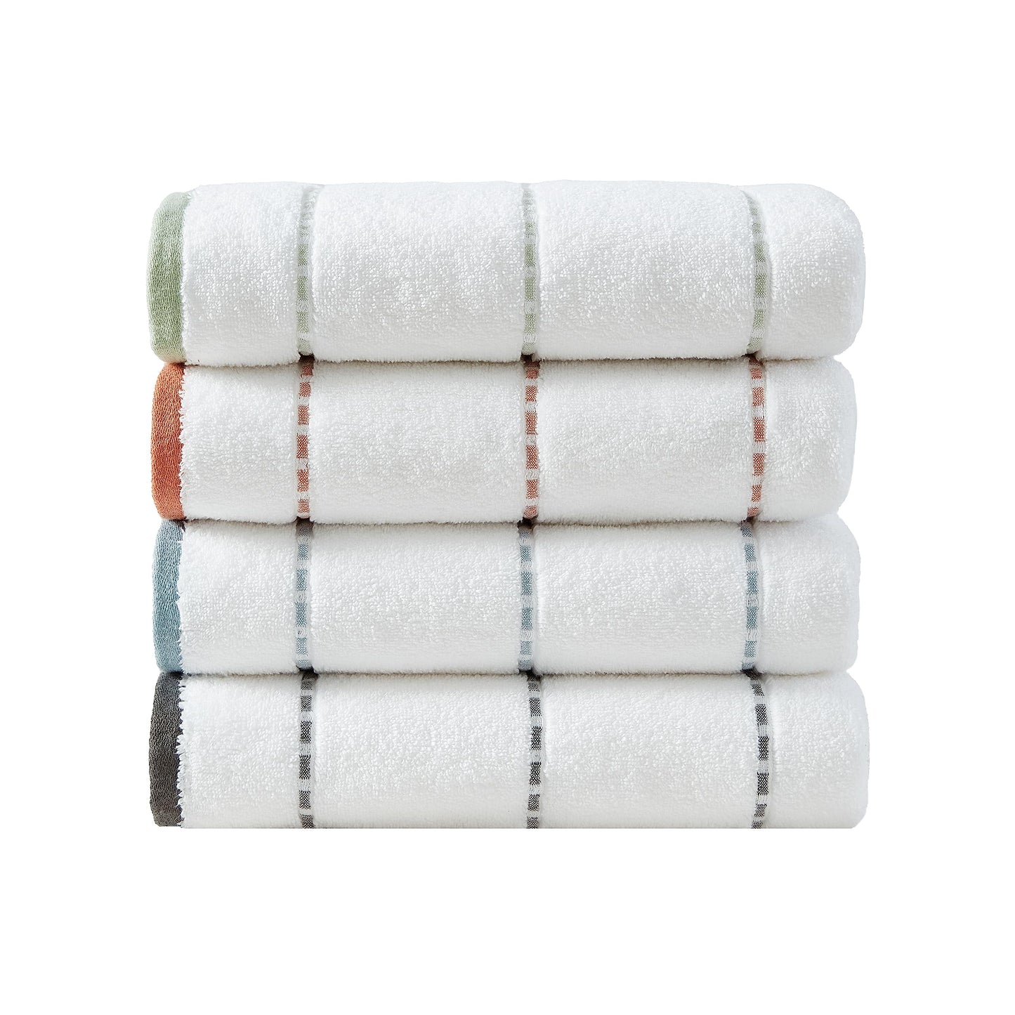 Tommy Bahama - Bath Towels, 100% Soft & Absorbent Cotton, Low Linting & Fade Resistant, Medium Weight Bathroom Towels (Ridley Solid Orange, 3 Piece)