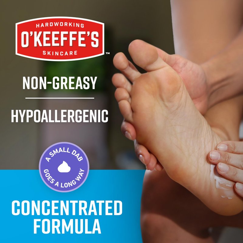 O'Keeffe's for Healthy Feet Night Treatment Foot Cream - 7 oz Tube (1 Pack) - Guaranteed Overnight Relief for Extremely Cracked, Dry Feet, Repairing Skincare, Instantly Boosts and Retains Moisture Levels