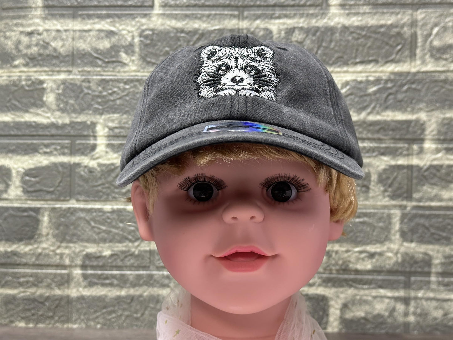 Horpe Raccoon Gifts for Kids, Child Racoon Hat for Forest Animal Party, Embroidered Baseball Cap for Boys and Girls