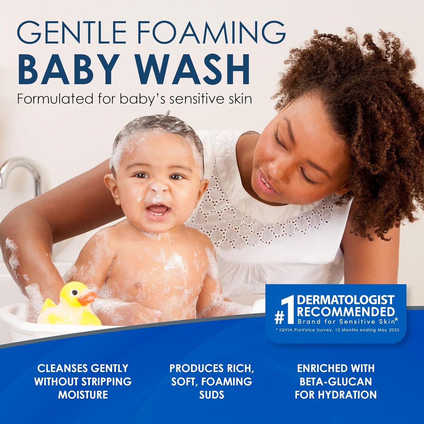 Vanicream Foaming Baby Wash - Gentle Tear-Free Shampoo & Body Cleanser | 8 Oz, Moisturizing Formula