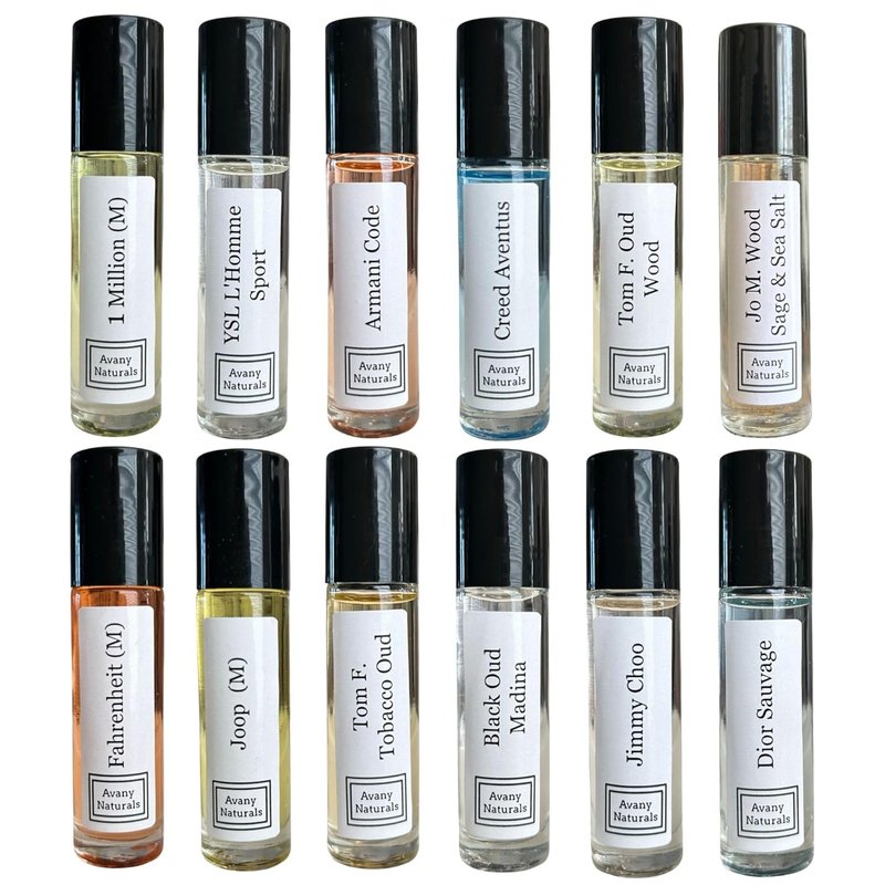 Fragrance Oil Samples For Men - Enhanced Scents Travel Size Cologne | 12-Piece Perfume Gift Set
