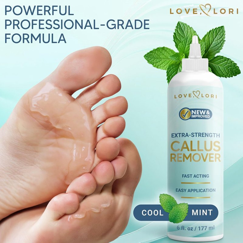 Callus Remover Gel - Extra Strength Foot Care Scrubber for Smooth Feet | 6oz Pedicure Tool