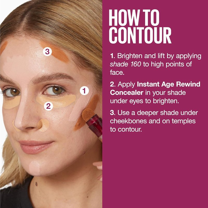 Maybelline Instant Age Rewind Concealer - Dark Circle Treatment, 1 Count | Shade 122