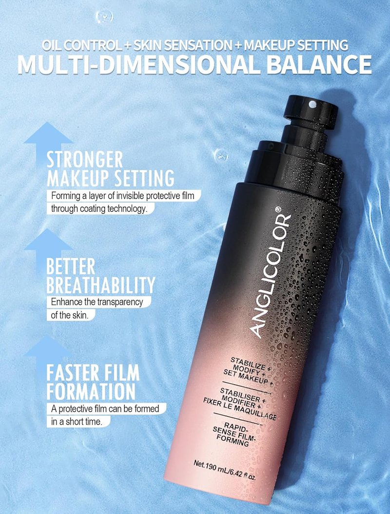 Anglicolor Matte Setting Spray - Long Lasting Face Mist for Oil Control | 6.42 Fl. Oz Hydrating Formula