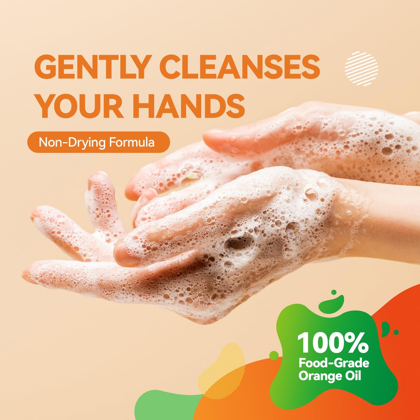 Orange House Natural Liquid Hand Soap with Food-Grade Orange Oil, Cruelty-free, Soft and Moisturizing, 12 Fl Oz