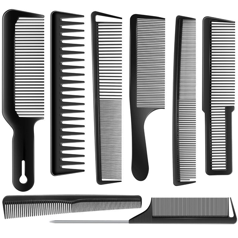 SALONSILK Hair Comb Set - 8PCS Professional Styling Combs for Wet Curly Hair Detangling & Cutting