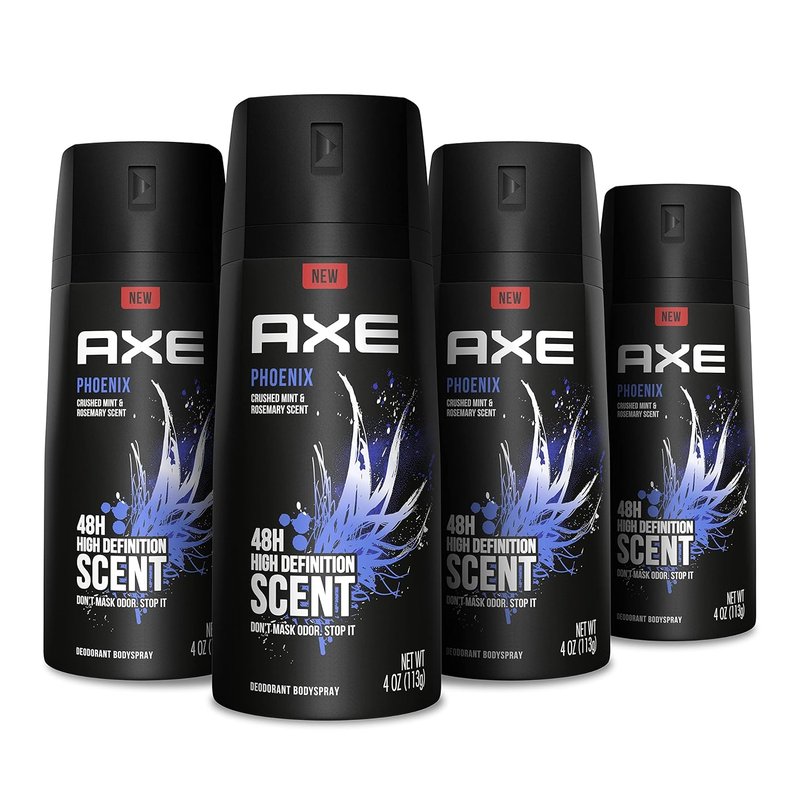 Axe Body Spray Deodorant - Long Lasting Odor Protection | Aluminum-Free Phoenix Scent, 4oz (4 Count)