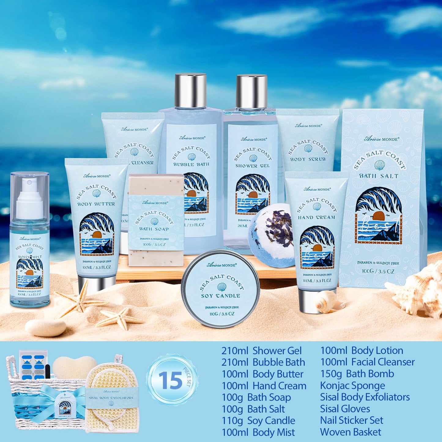 Gifts for Women, Birthday Gifts for Women, Bath and Body Gift Set, Self Care Gifts Spa Gift Baskets, Relaxing Bath Set for Mom, Girlfriend, Sister, Female Friends, Coworker