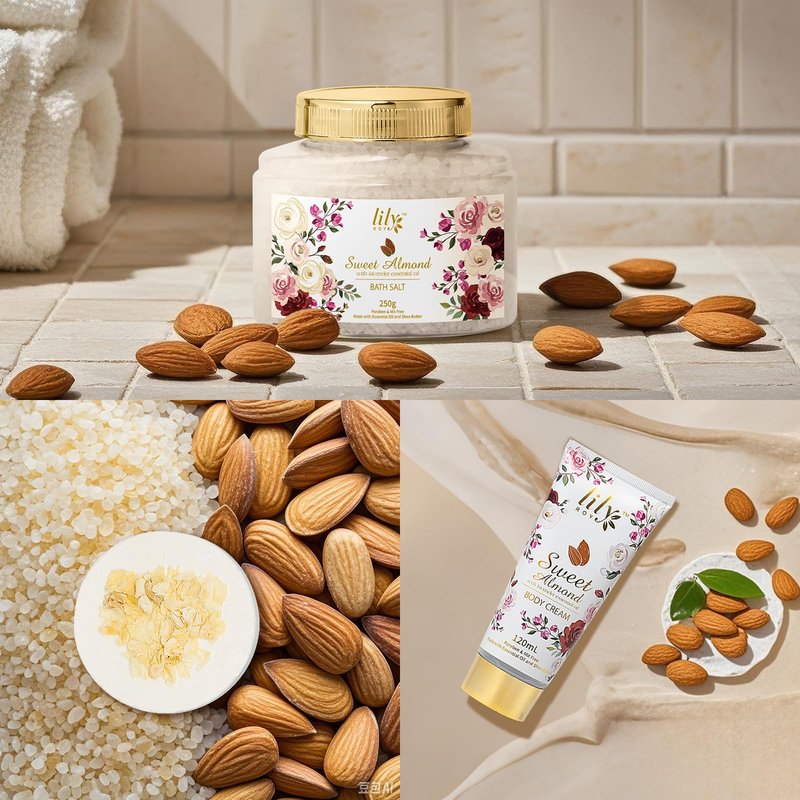 Gifts for Women, Birthday Gifts - 17Piece Honey Almond Spa Gift Basket for Women, Bath and Body Gift Basket Set with Shower Gel | Christmas, Valentines Day, Mothers Day Gift Basket for Mom, Her, Wife