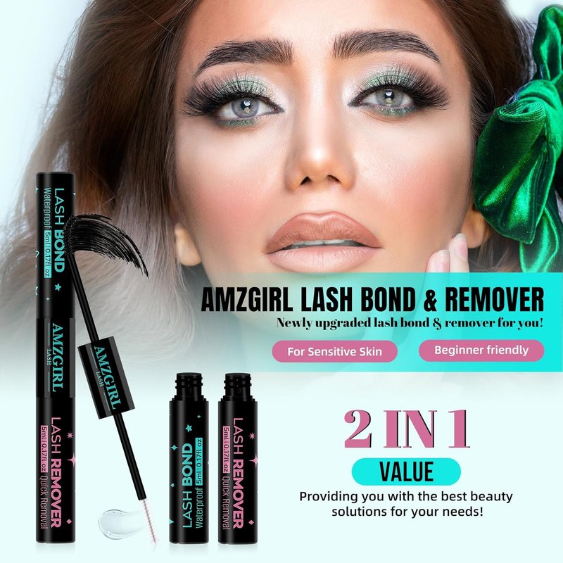 Skiennix Lash Bond & Remover - 2-in-1 Waterproof Adhesive for Cluster Lashes | Strong Hold, Fast Removal