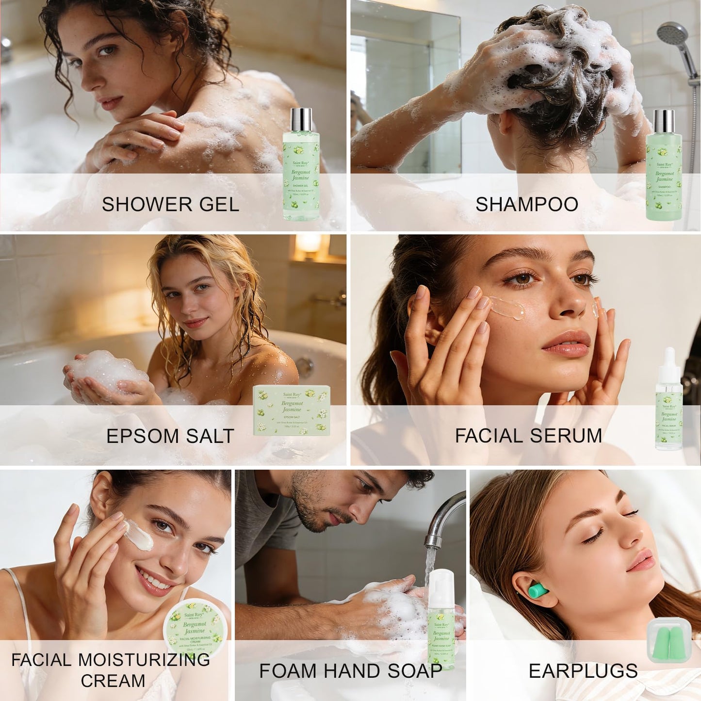30 Pcs Spa Gifts for Women & Men, Bergamot Jasmine Bath & Body Gift Basket, Self-Care Relaxation Set, Face Skin Care Kit, Home Spa Gift, Birthday, Christmas, Mother's Day, Anniversary, Cup spa kit