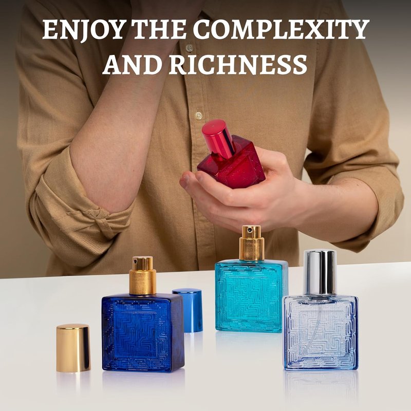 NovoGlow Mini Fragrance Gift Set for Men | Aromatic Floral & Woody Notes - Travel Size 25ml Eau De Parfum