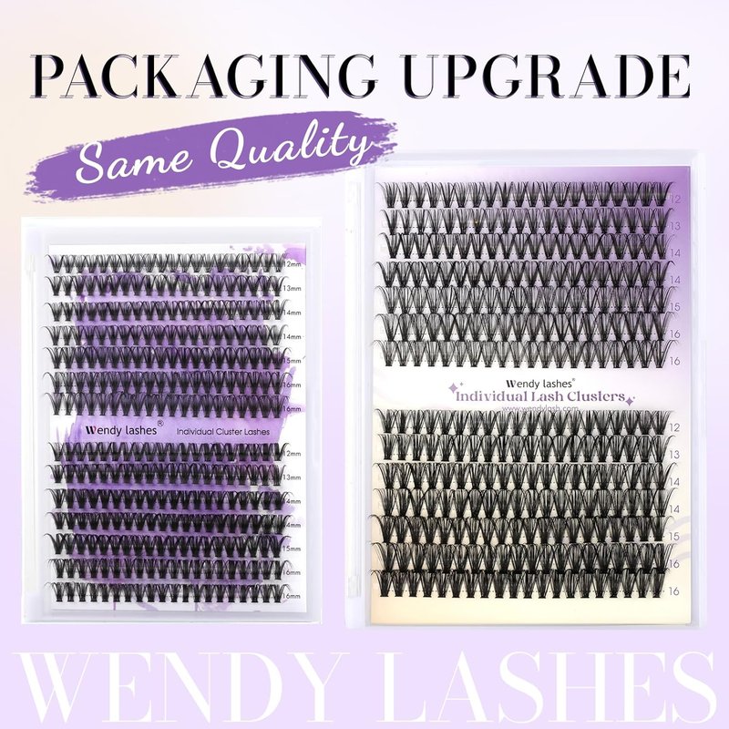 DIY Lash Clusters - Natural Fluffy Wispy Waterproof Extensions | 240 PCS, Mixed D Curl 12-16mm