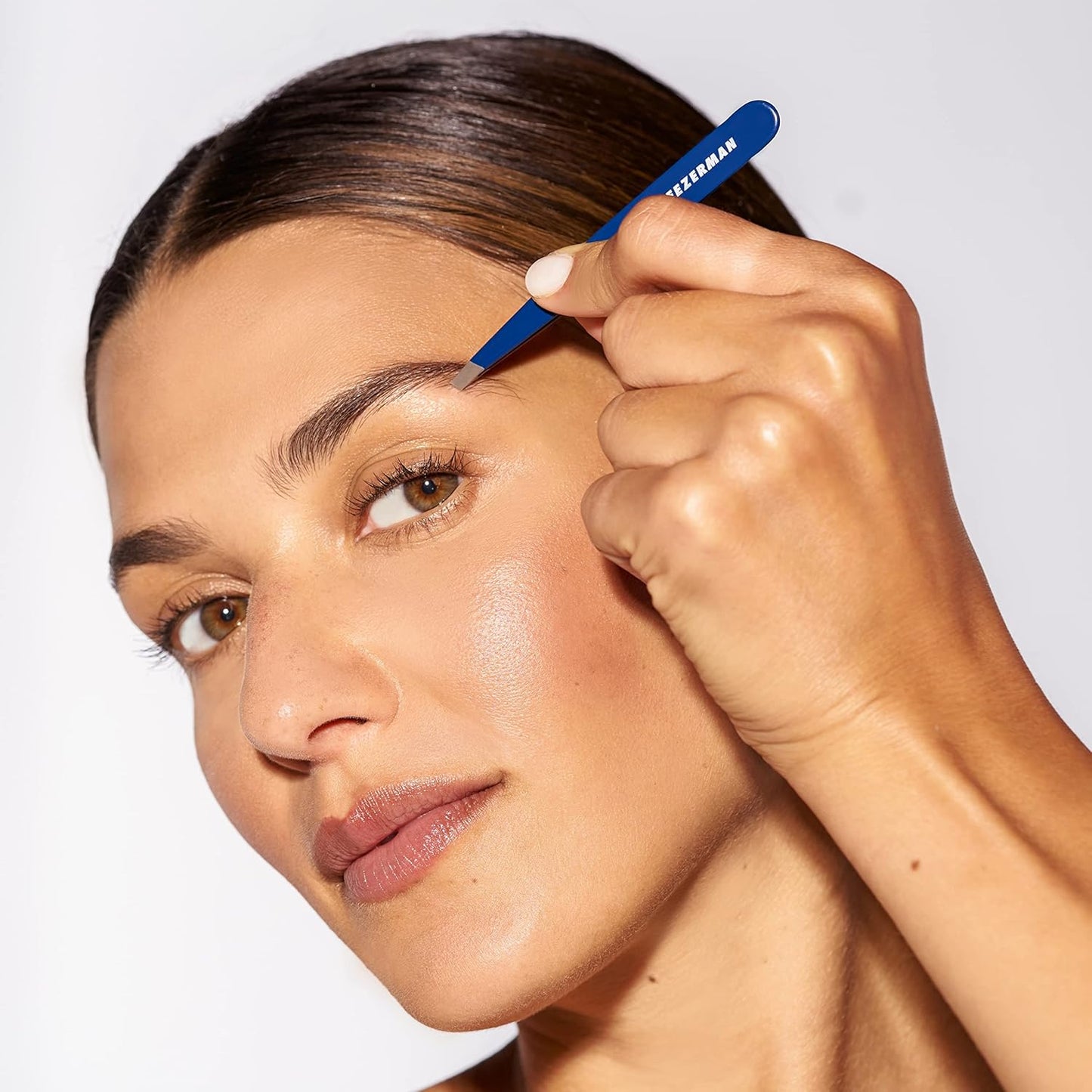 Tweezerman Slant Tweezer - Evening Blue Stainless Steel Hair Removal Tool