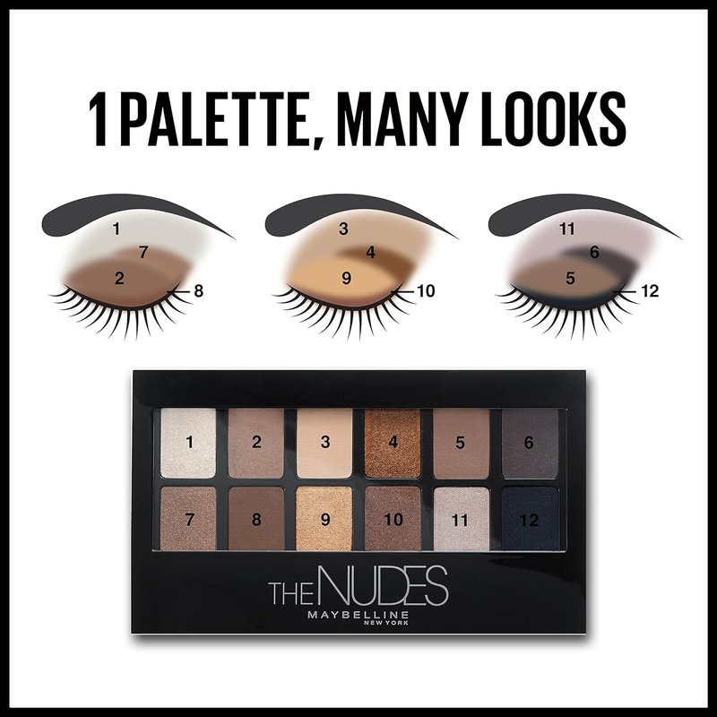 Maybelline The Nudes Eyeshadow Palette - Versatile Shades for Stunning Looks