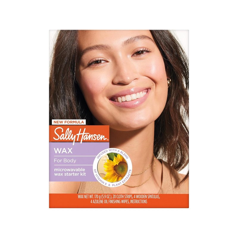 Sally Hansen Microwavable Wax Kit - Hair Removal for Body, Legs, Underarms & Bikini | Vegan & Dermatologist Tested