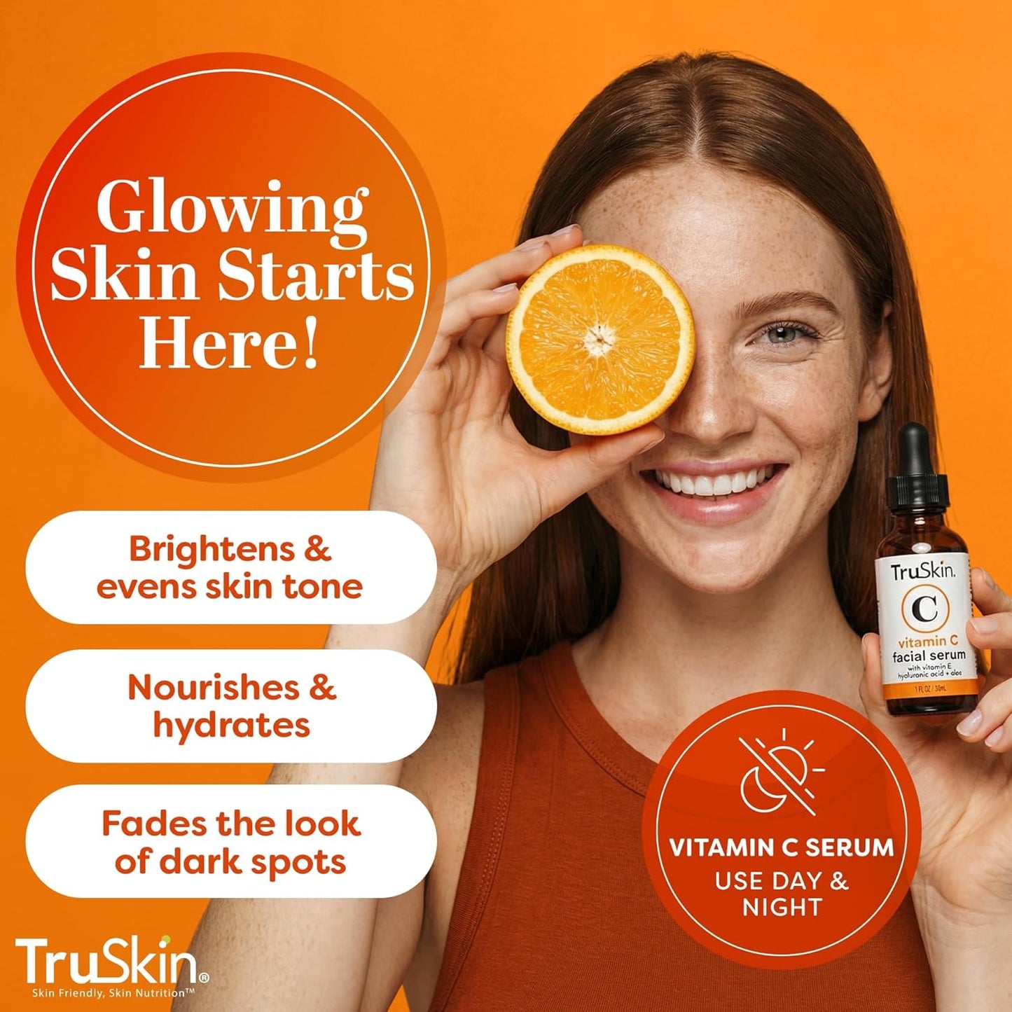 TruSkin Vitamin C Serum - Anti-Aging Face Serum with Hyaluronic Acid & Vitamin E | 1 fl oz for All Skin Types