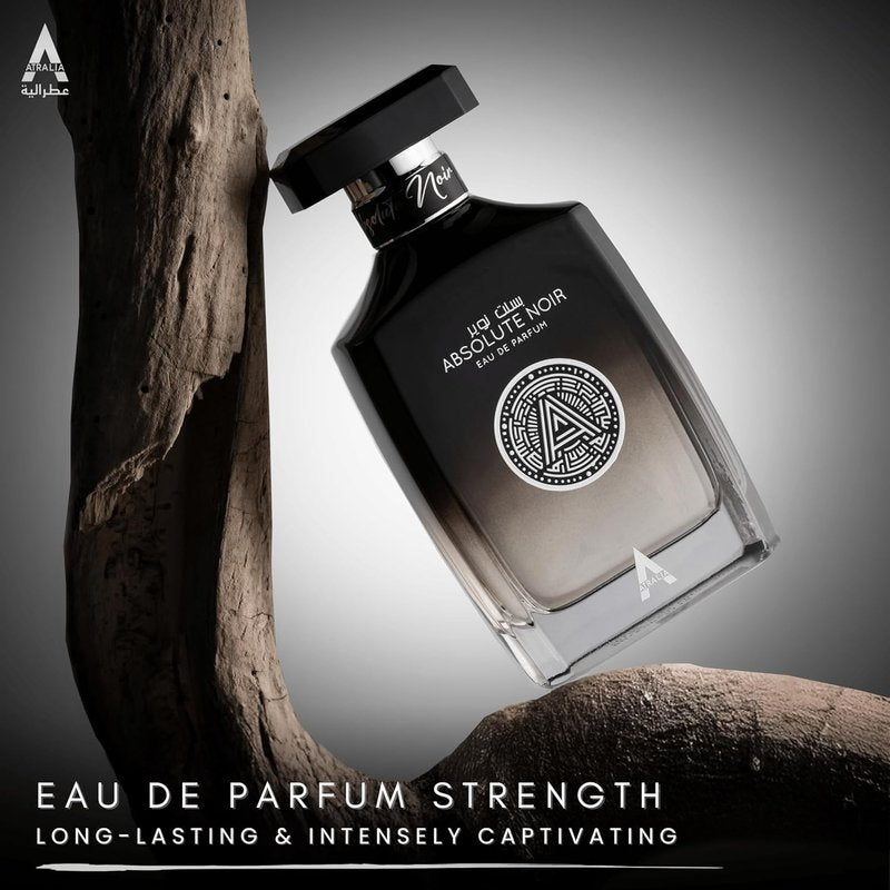 Atralia Absolute Noir Eau De Parfum for Men - Luxurious 100ml Fragrance with Bergamot & Pink Pepper Notes