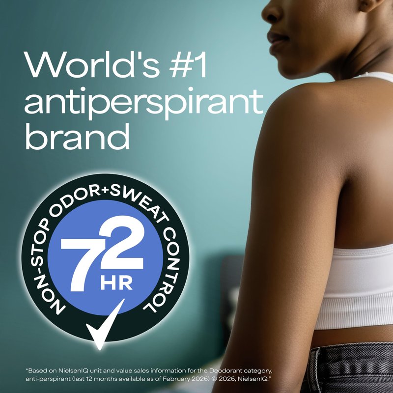 Degree Advanced Protection Antiperspirant Deodorant Shower Clean for 72-Hour Sweat & Odor Control for Women, with Body Heat Activated Technology, 2.6 oz