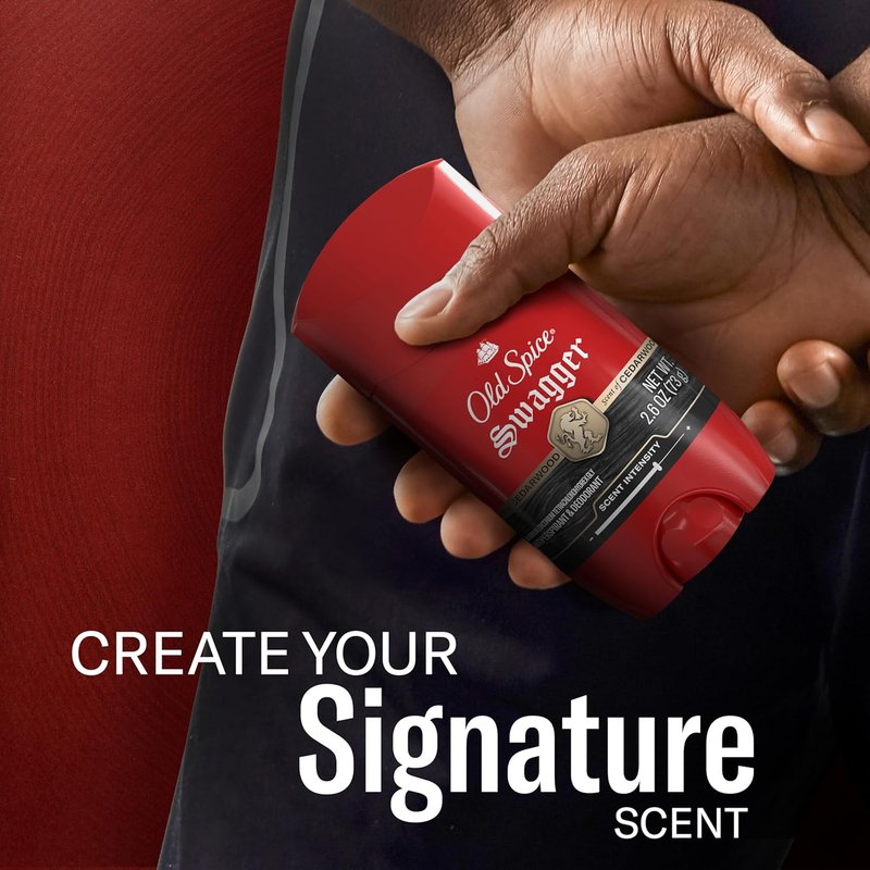 Old Spice Antiperspirant Deodorant - 24/7 Sweat & Odor Protection, Swagger Cedarwood Scent, 2.6 oz (Pack of 2)