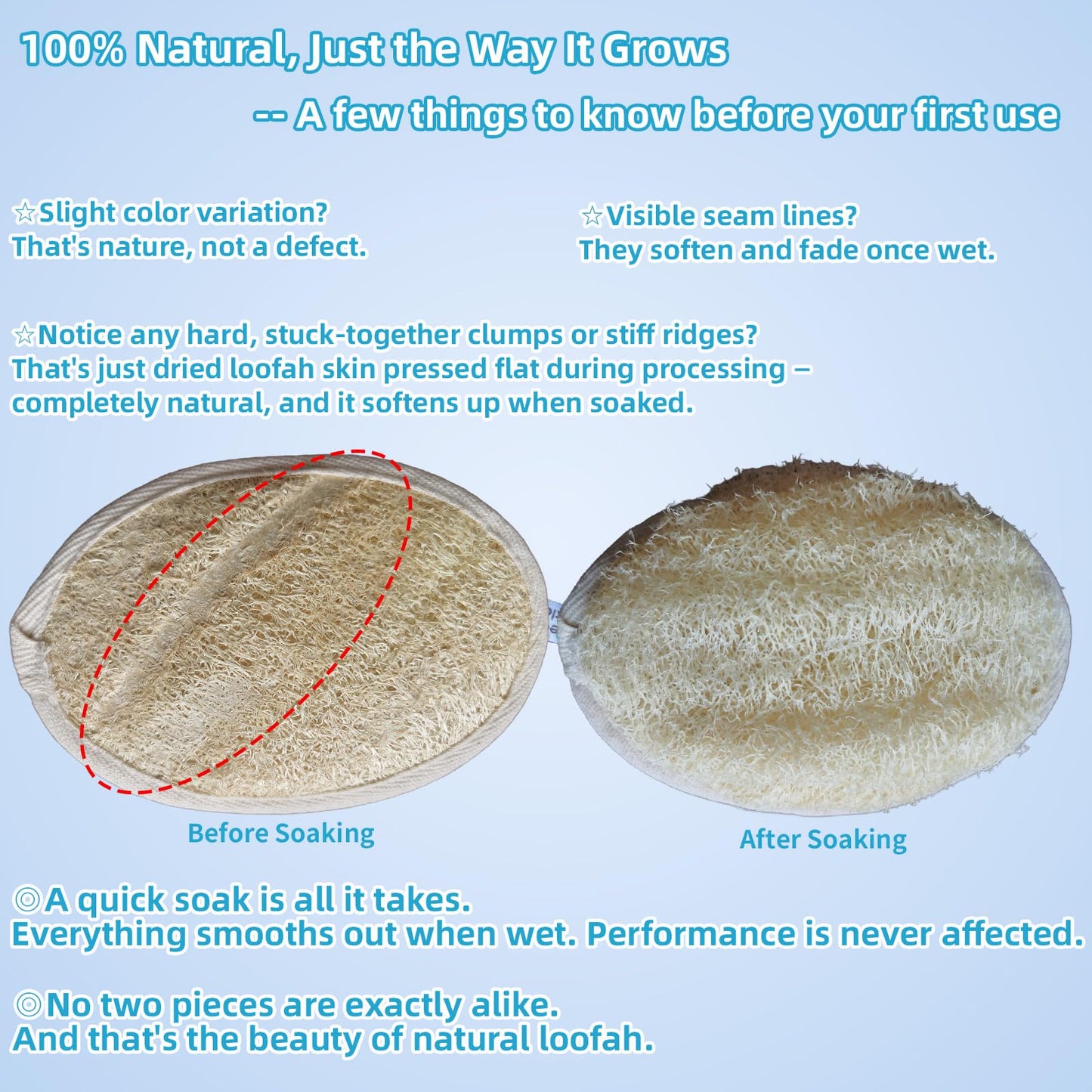 Exfoliating Loofah Sponge Pads - Natural Luffa & Terry Cloth, Body Scrubbers for Shower & Bath Mooerca (4Pack)