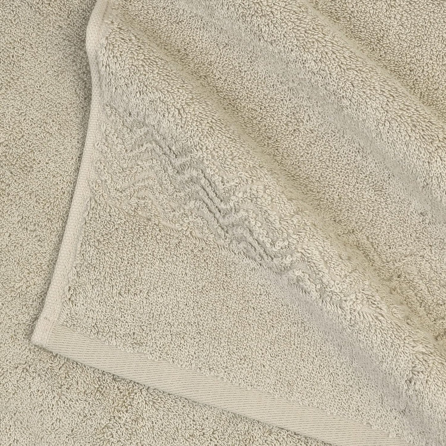 Cleanbear Bathroom Hand Towels with Jacquard Weaved, Ultra Soft and Lightweight Hand Towel, Highly Absorbent for Drying and Cleaning, 13 x 28 Inch (Khaki)