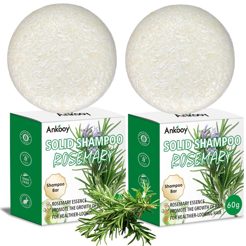 Skiennix 2 Pack Solid Shampoo Bar - Rosemary Oil for Thinning Hair | Natural & Organic Hair Care