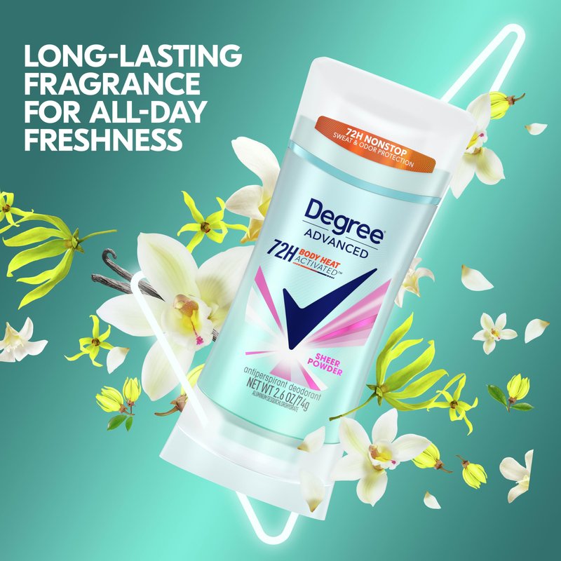Degree Antiperspirant Deodorant Bundle with 72-Hour 2.6 oz Stress Control and Advanced Protection Sheer Powder