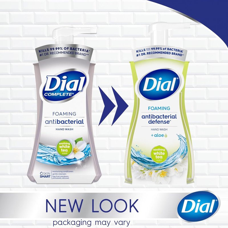 Dial Antibacterial Foaming Hand Wash - Soothing White Tea Scent | 7.5 Fl Oz
