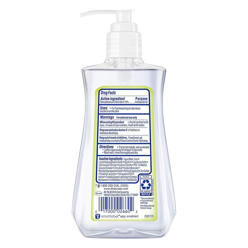 Dial Antibacterial Liquid Hand Soap - White Tea Scent | 7.5 Fl Oz (Pack of 12)