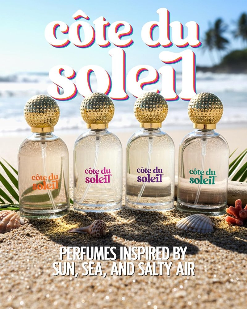 PB ParfumsBelcam Côte du Soleil Eau de Parfum for Women - Tropical Fruity Floral Scent with Dragon Fruit, Jasmine & Vanilla - 3.4 fl oz Long-Lasting Luxury Perfume