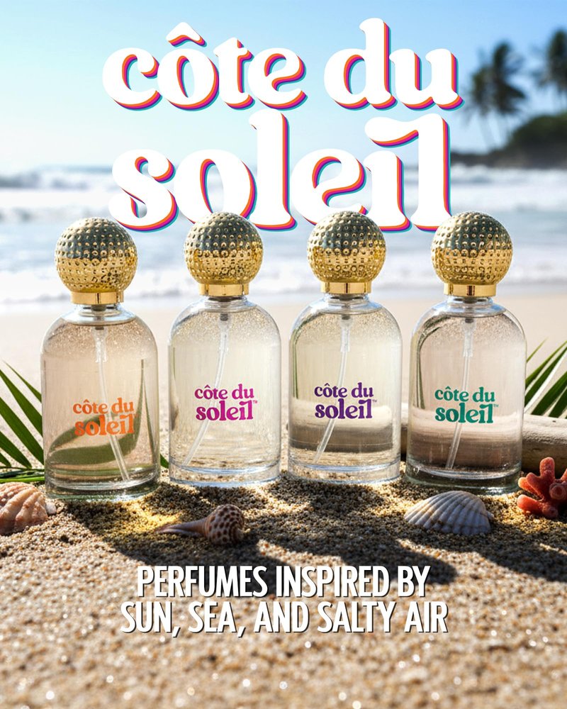 PB ParfumsBelcam Côte du Soleil Eau de Parfum for Women – Sweet Beachy Gourmand Scent with Coconut, Vanilla & Marshmallow – Long-Lasting Women’s Fragrance, Everyday Luxury Perfume, 3.4 fl oz