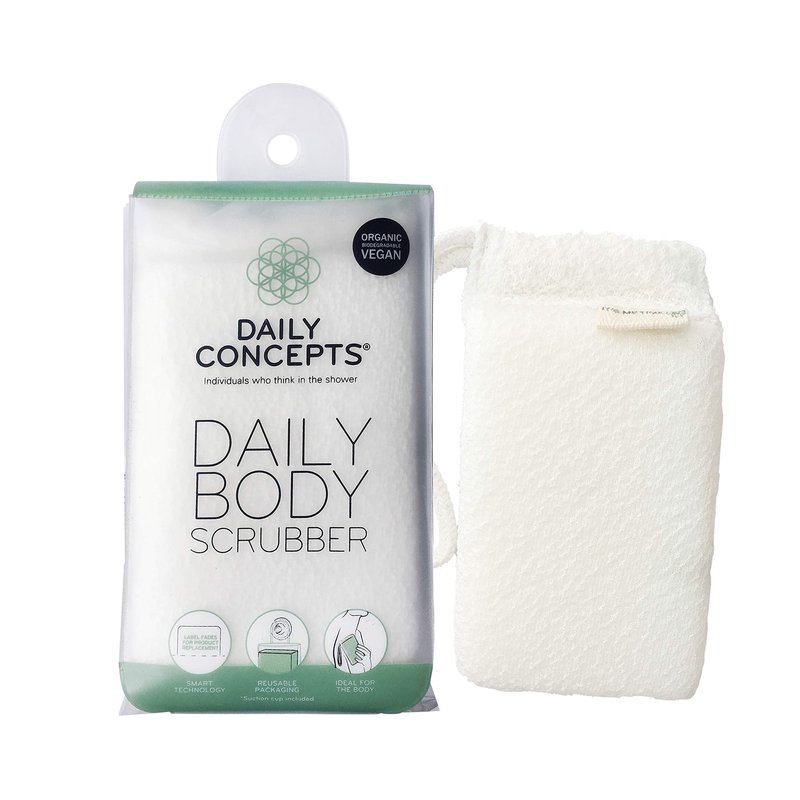 DAILY CONCEPTS Daily Body Scrubber, Soy-Based And Organic Cotton. The Bath Sponge Deeply Cleanses The Skin And Creates A Rich Foamy Lather. The Outer Texture Provides A Gentle Exfoliationg - Pack of 6