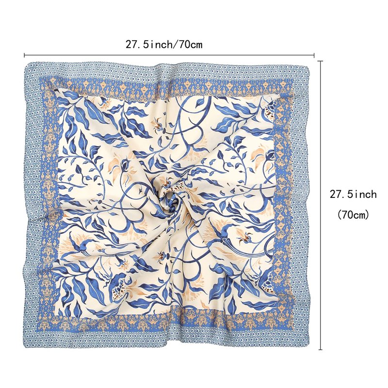 RIIQIICHY Womens Head Hair Scarf Like Satin Silk Scarf Sleeping Hair Wrapping Night 27.5"
