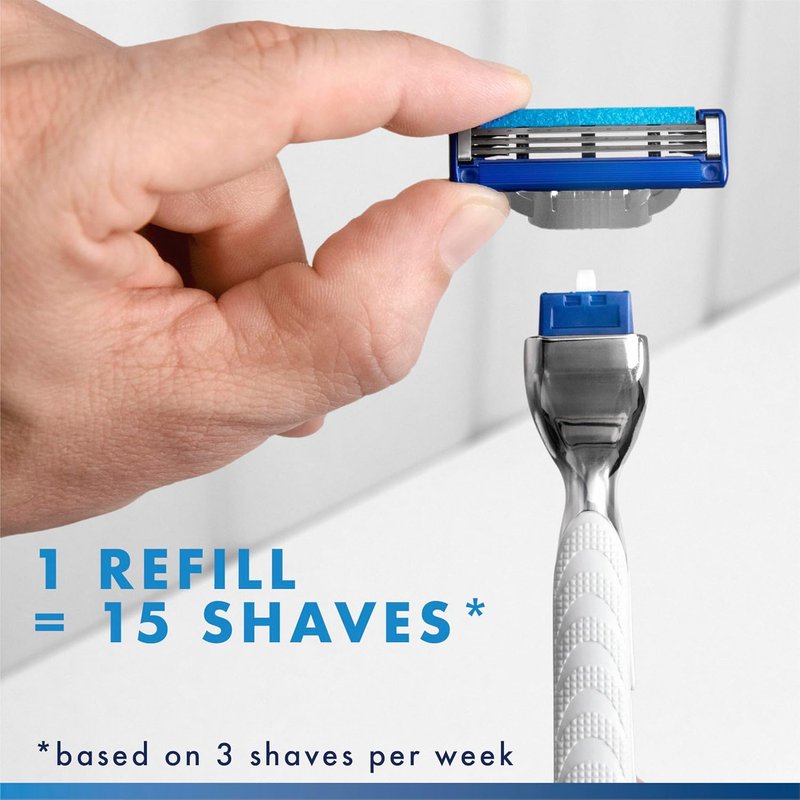 Gillette Mach3 Turbo Razors for Men - 1 Handle & 4 Blade Refills | Smooth Shaving Experience