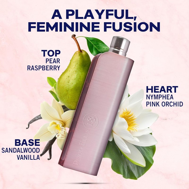 Perry Ellis 18 Eau De Parfum Spray for Women - Fruity Floral Designer Fragrance, Long-Lasting | 3.4 fl oz (100 mL)
