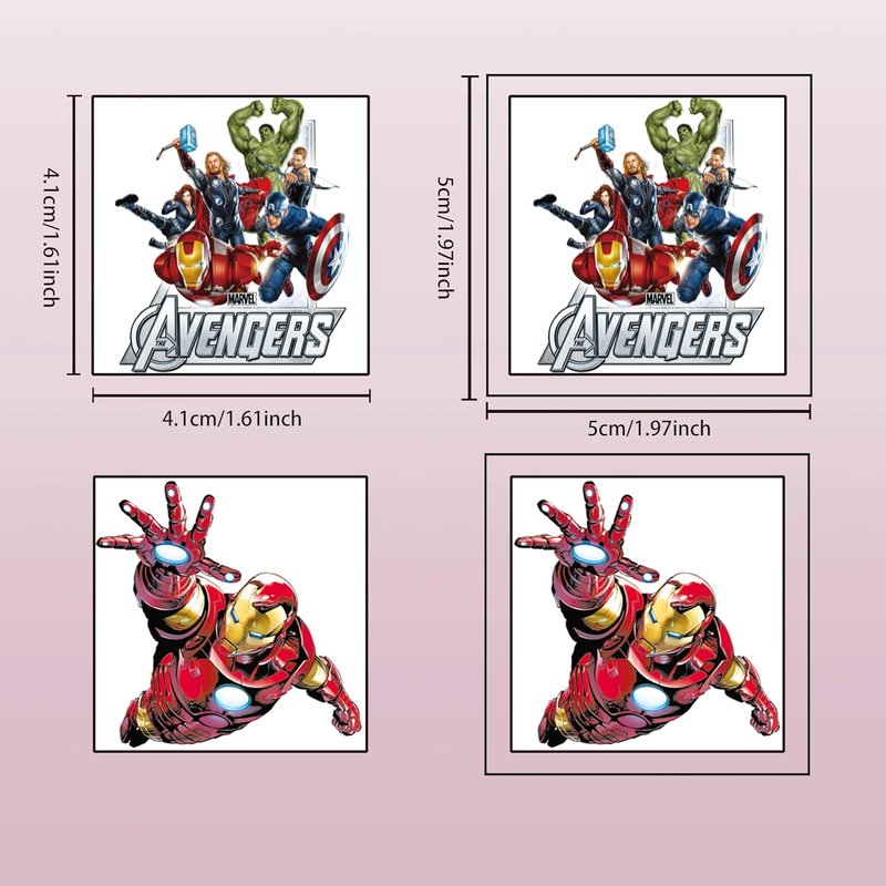 Avengers Temporary Tattoos for Kids - 40pcs Birthday Party Favors | Fun Cartoon Stickers for Home Activities