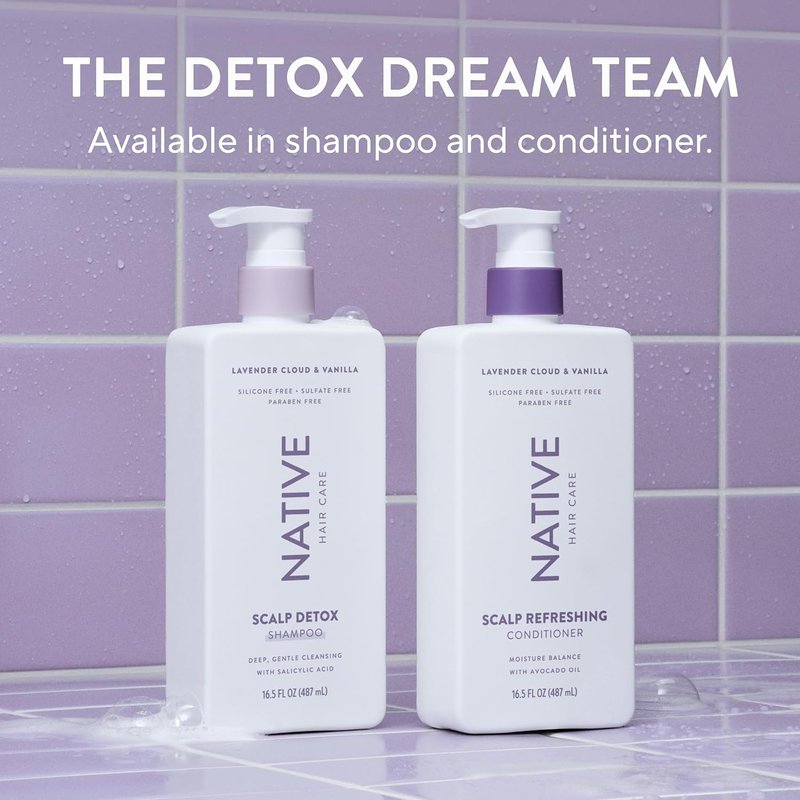 Scalp Detox Shampoo - Lavender Cloud & Vanilla, 16.5 fl Oz | Deep Cleansing Formula