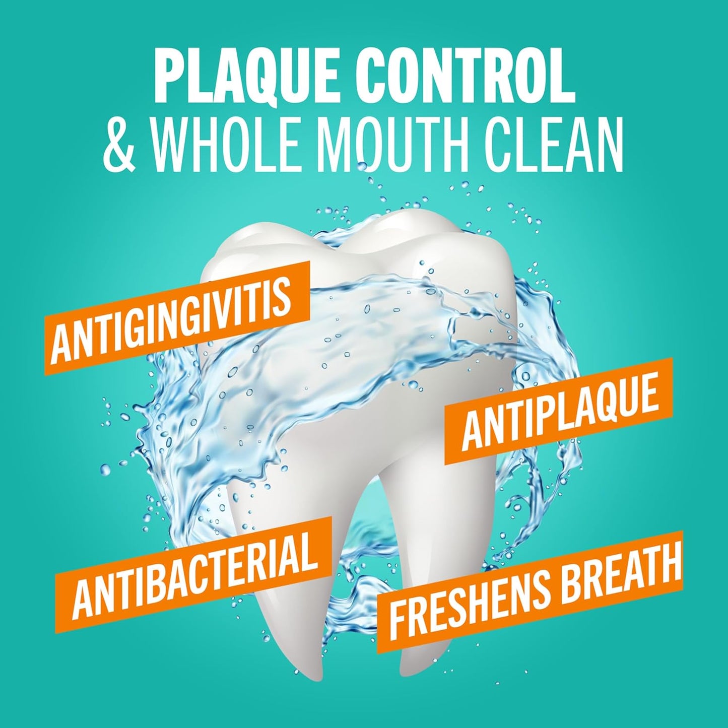 TheraBreath Plaque Control Oral Rinse - Antigingivitis Mint Formula, Alcohol-Free | 16 Fl Oz (Pack of 2)