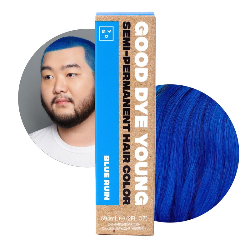 Good Dye Young Streaks and Strands Semi Permanent Hair Color - UV Protective Temporary Teal Conditioning Tint, Lasts 15-24+ Washes - PPD-Free, Cruelty-Free & Vegan