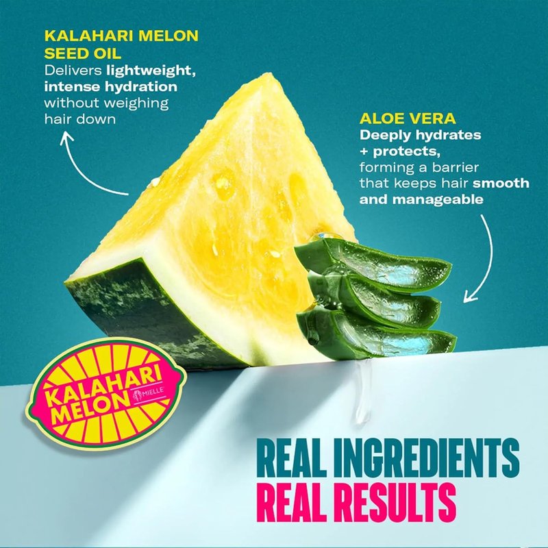 Mielle Organics Kalahari Melon & Aloe Vera Leave-In Conditioner Spray - 3-in-1 Detangler, Curl Refresher & Moisturizer for Dry, Curly Hair | 6.7 Ounce