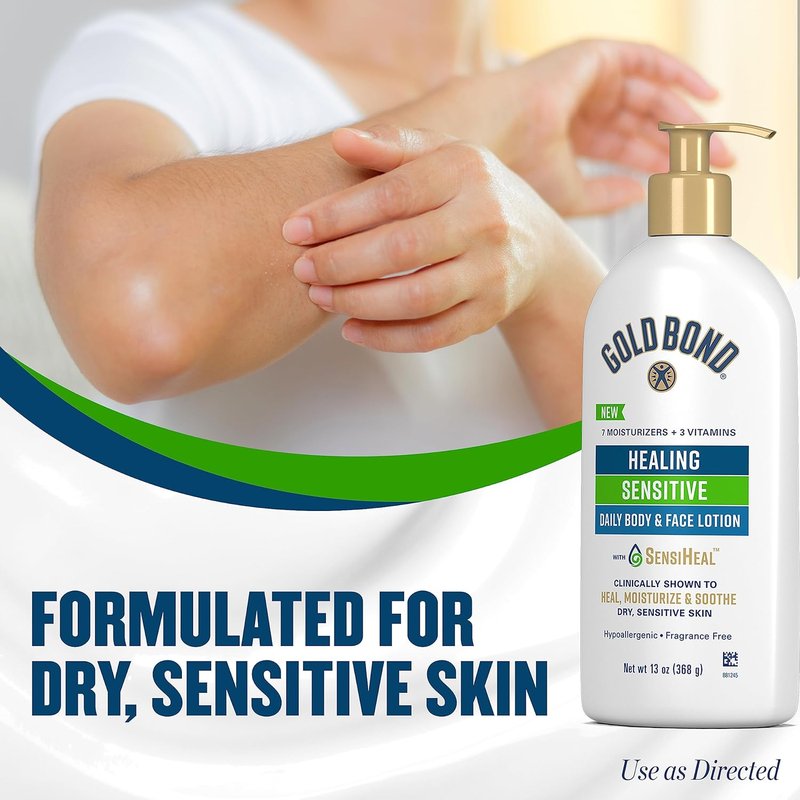 Gold Bond Healing Lotion - Daily Moisturizer for Dry, Sensitive Skin | 13 oz