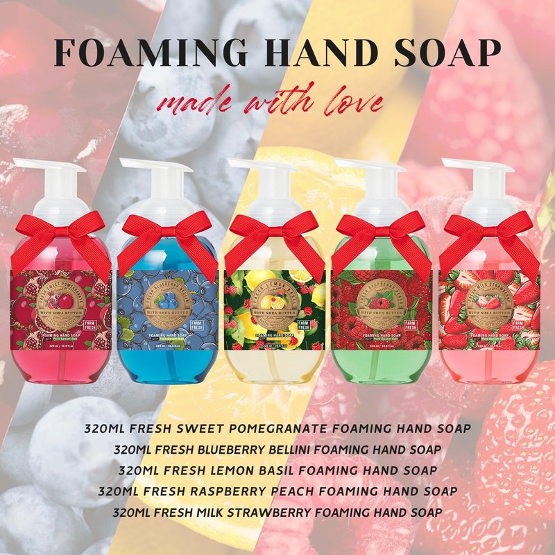 Foaming Hand Soap Gifts for Women Mothers Day Gifts, Liquid Hand Soap - Set of 5 Gentle Foaming Soaps (5x10.8fl.oz) Assorted Hand Wash with Gift Card & Premium Box, Kitchen Bathroom Home Essentials