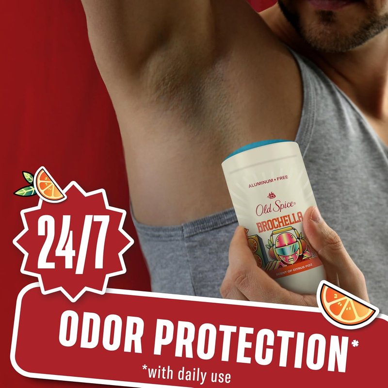Old Spice Deodorant for Men - Aluminum Free, 24/7 Odor Protection, Citrus Fizz Scent, 3.0 oz