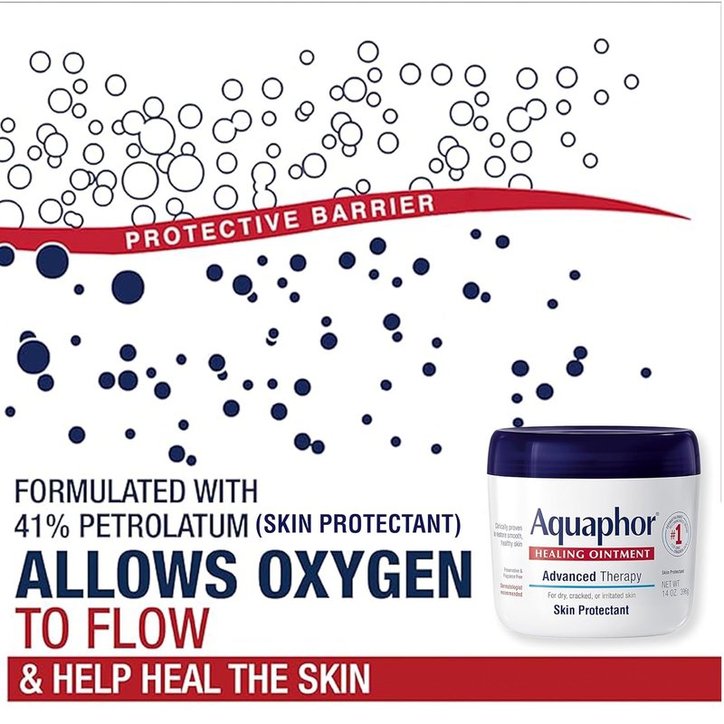 Aquaphor Advanced Therapy Healing Ointment & Balm Set - Skin Protectant with Avocado Oil & Shea Butter | 14 Oz & 0.65 Oz