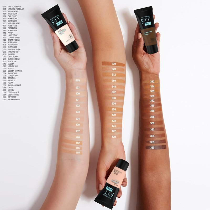 Maybelline Fit Me Matte & Poreless Foundation - 102 Fair Ivory | 30ml, Lightweight Coverage
