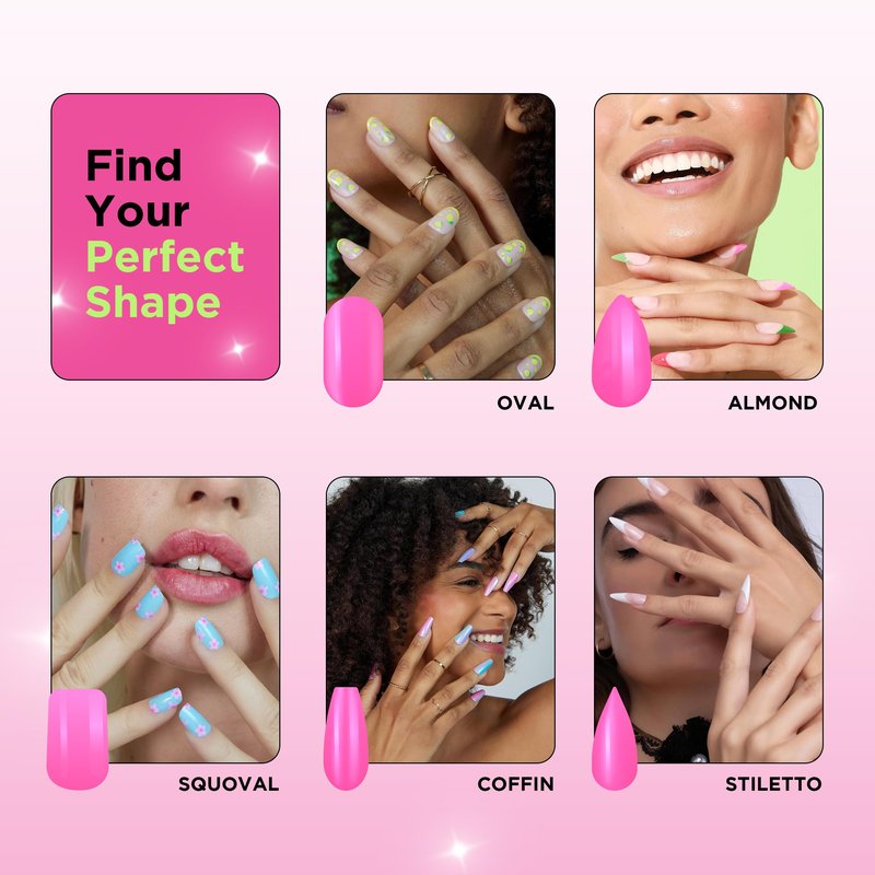 PaintLab Press On Nails - Milky Gradient NudeOval Fake Nails, 30 Nails in 15 Sizes with Glue, Reusable Salon Quality Press On Nails