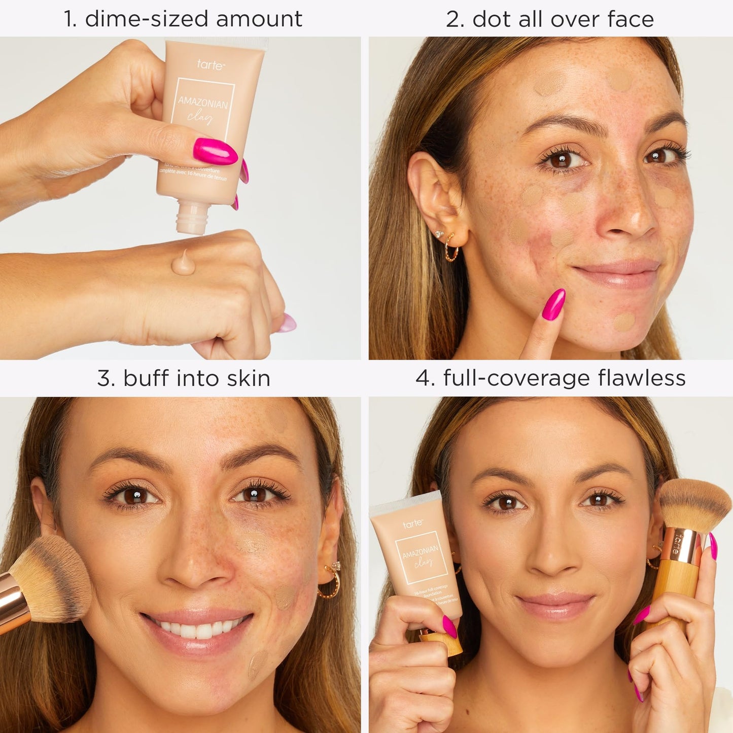 tarte Amazonian clay 16-hour Full Size coverage foundation – Matte Finish Foundation, Vitamin E for Hydration & Smooth Looking Skin, Vegan & Cruelty-Free, full size, light beige