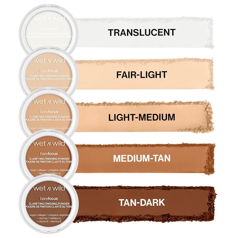 Bare Focus Clarifying Finishing Powder - Matte Pressed Setting Powder | Medium-Tan Shade